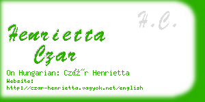 henrietta czar business card